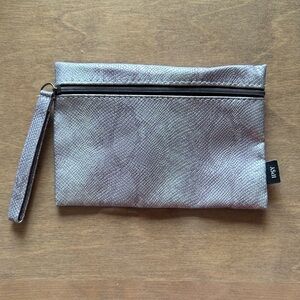 Ipsy Purple Metalic Snack Skin Print Make Up Bag or Wristlet